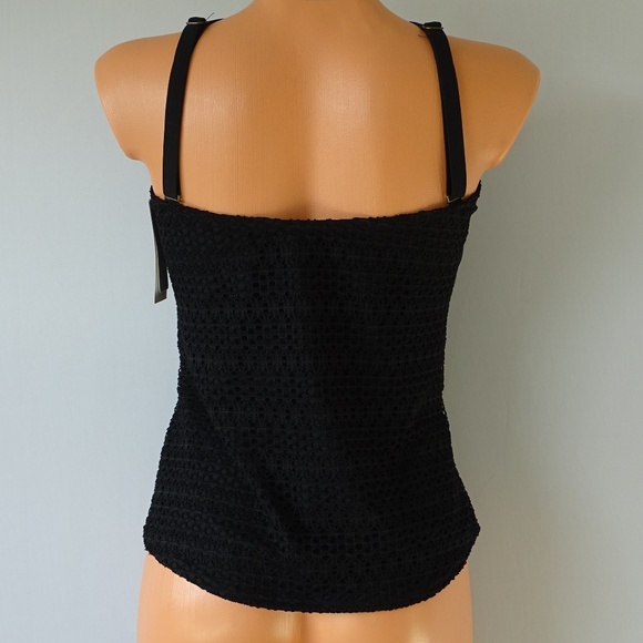 Island Escape Aloha Crochet Tankini Top NWT - Picture 2 of 3